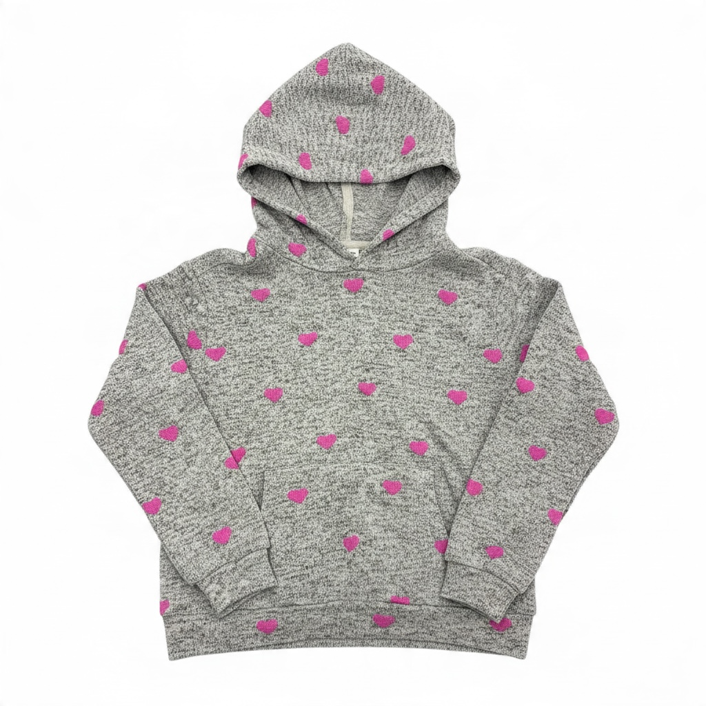 Gray Baby Gap Heart Hoodie, 5T