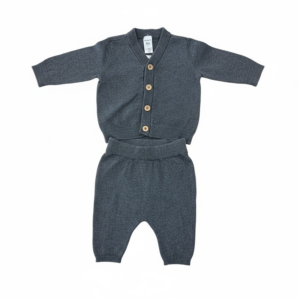 Gray Carter's Knit Set, 3M