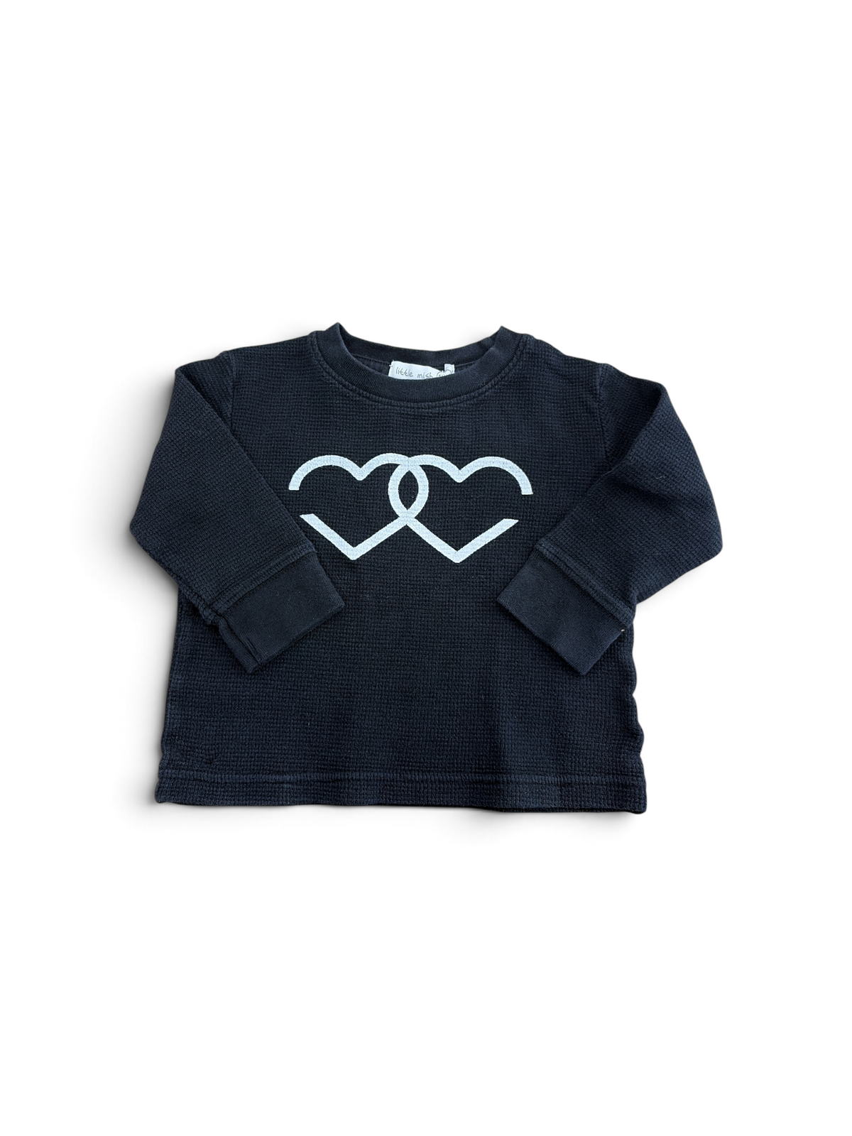 Black Little Mish Heart Thermal, 12M