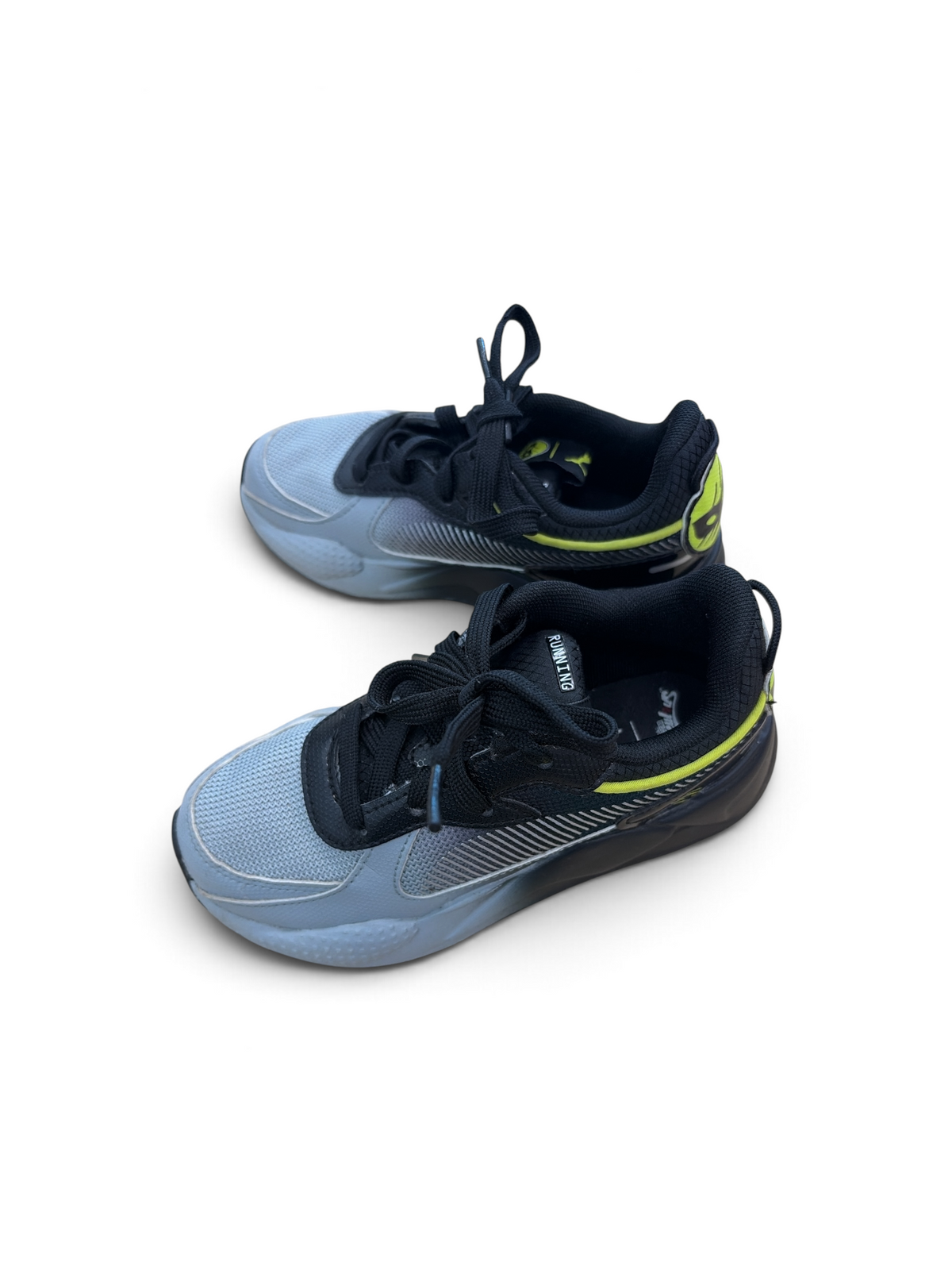 Black/Gray Running System Sneakers, 12.5C