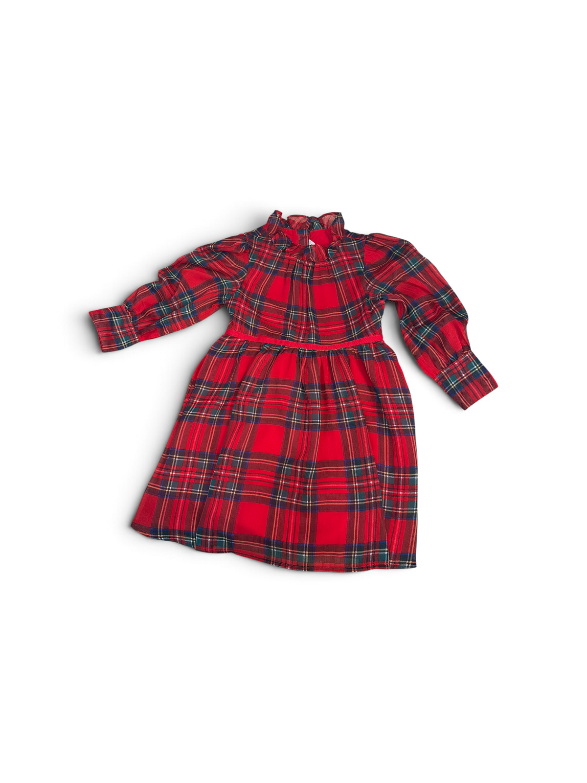 Red Janie and Jack Plaid Holiday Dress, 5T