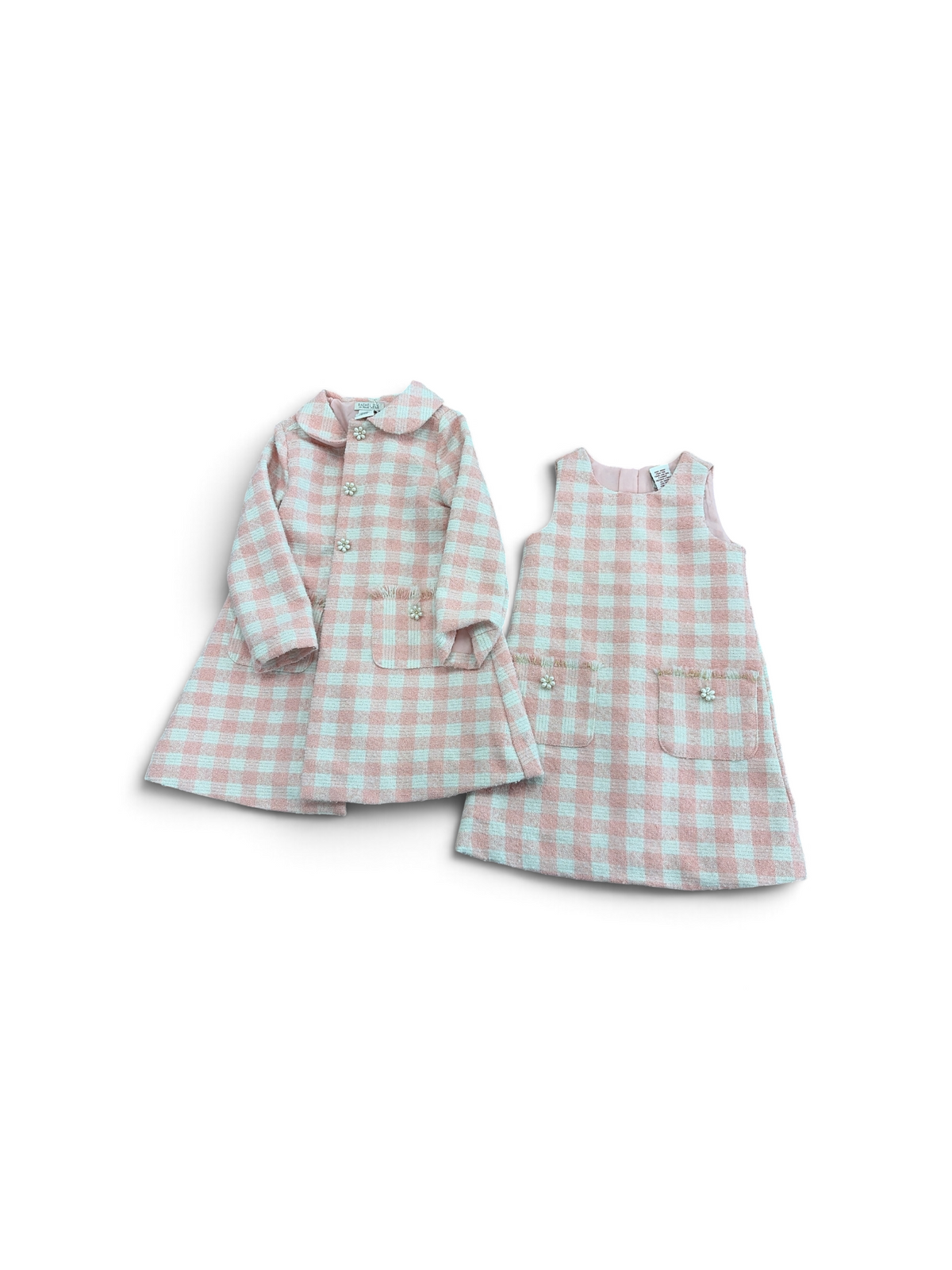 Pink Rachel Zoe Tweed Coat/Dress Set, 4T