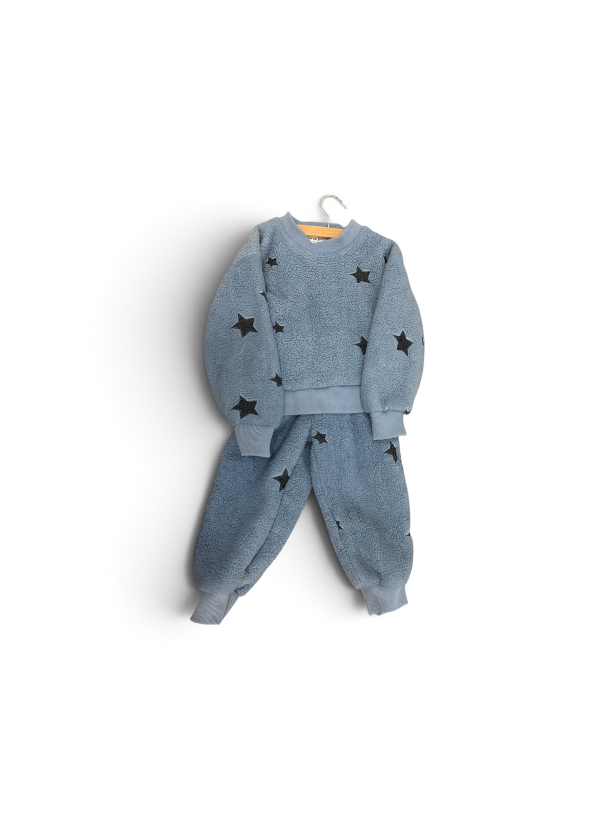 Blue Lola + The Boys Fuzzy Star Sweatsuit, 2T