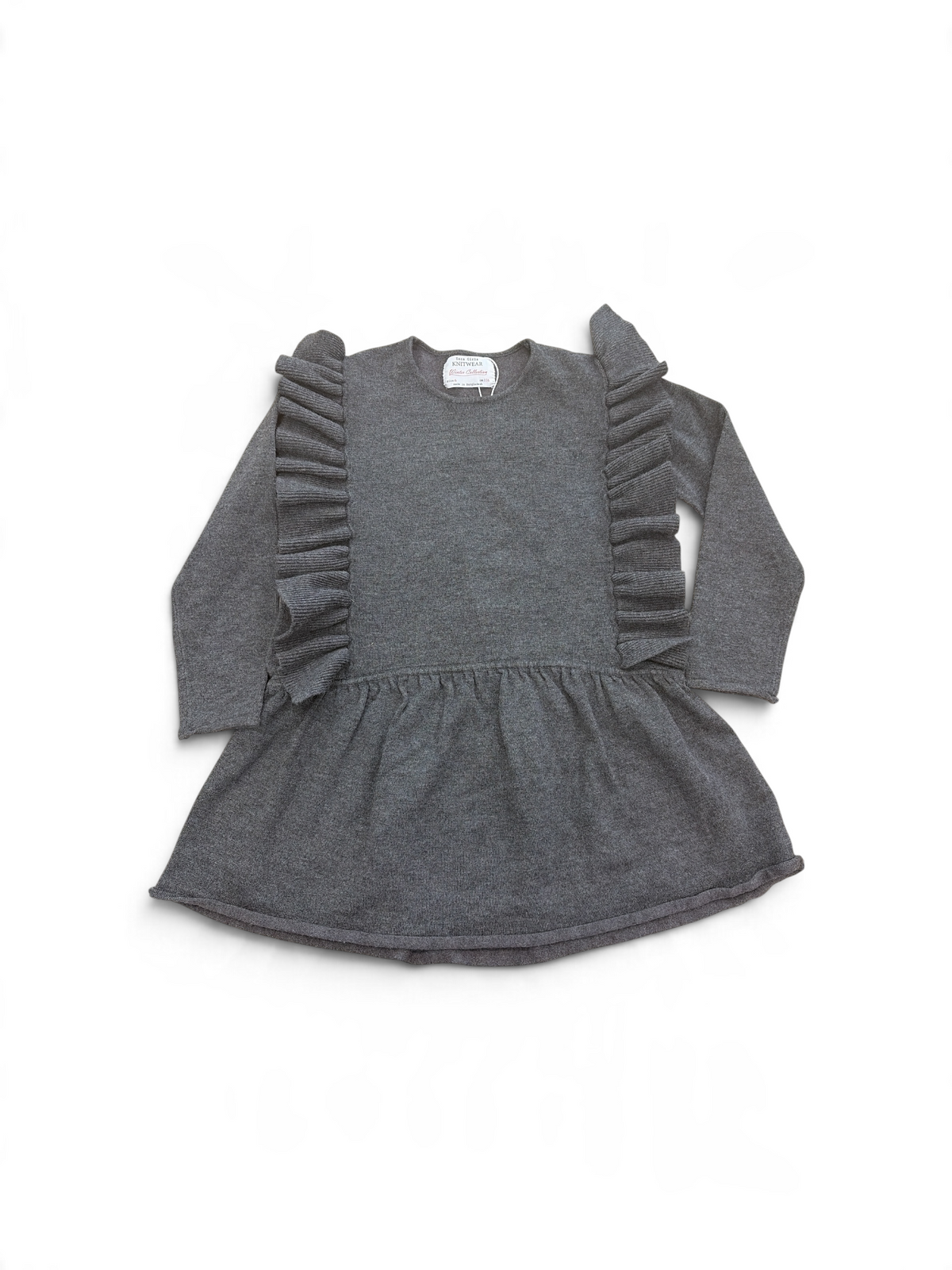 Gray Zara Kids Ruffle Blouse, 6T