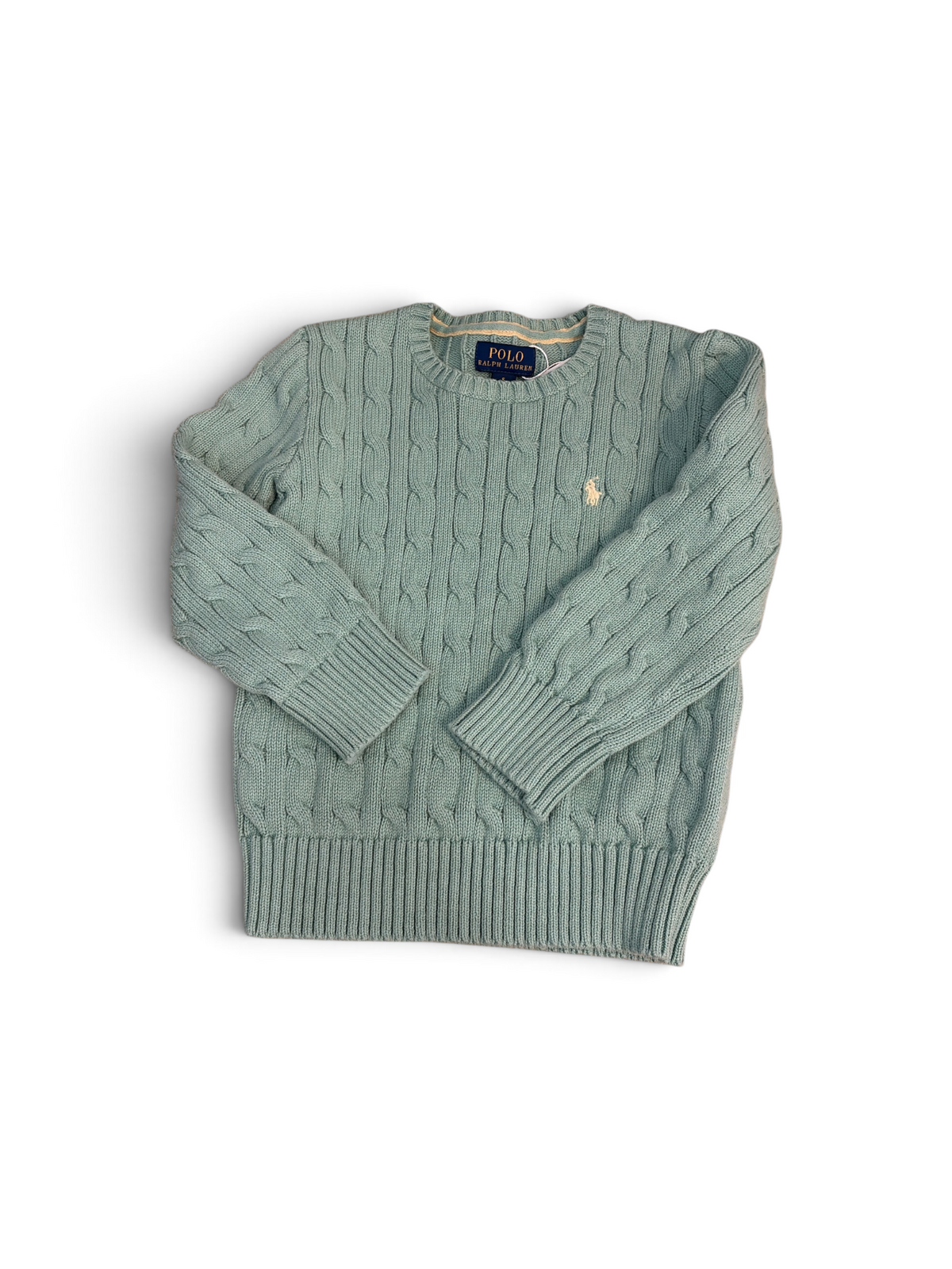 Turquoise Polo Ralph Lauren Cable Knit Sweater, 5T