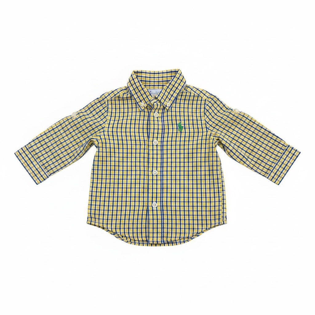 Yellow/Blue Ralph Lauren Plaid Button Down, 6M