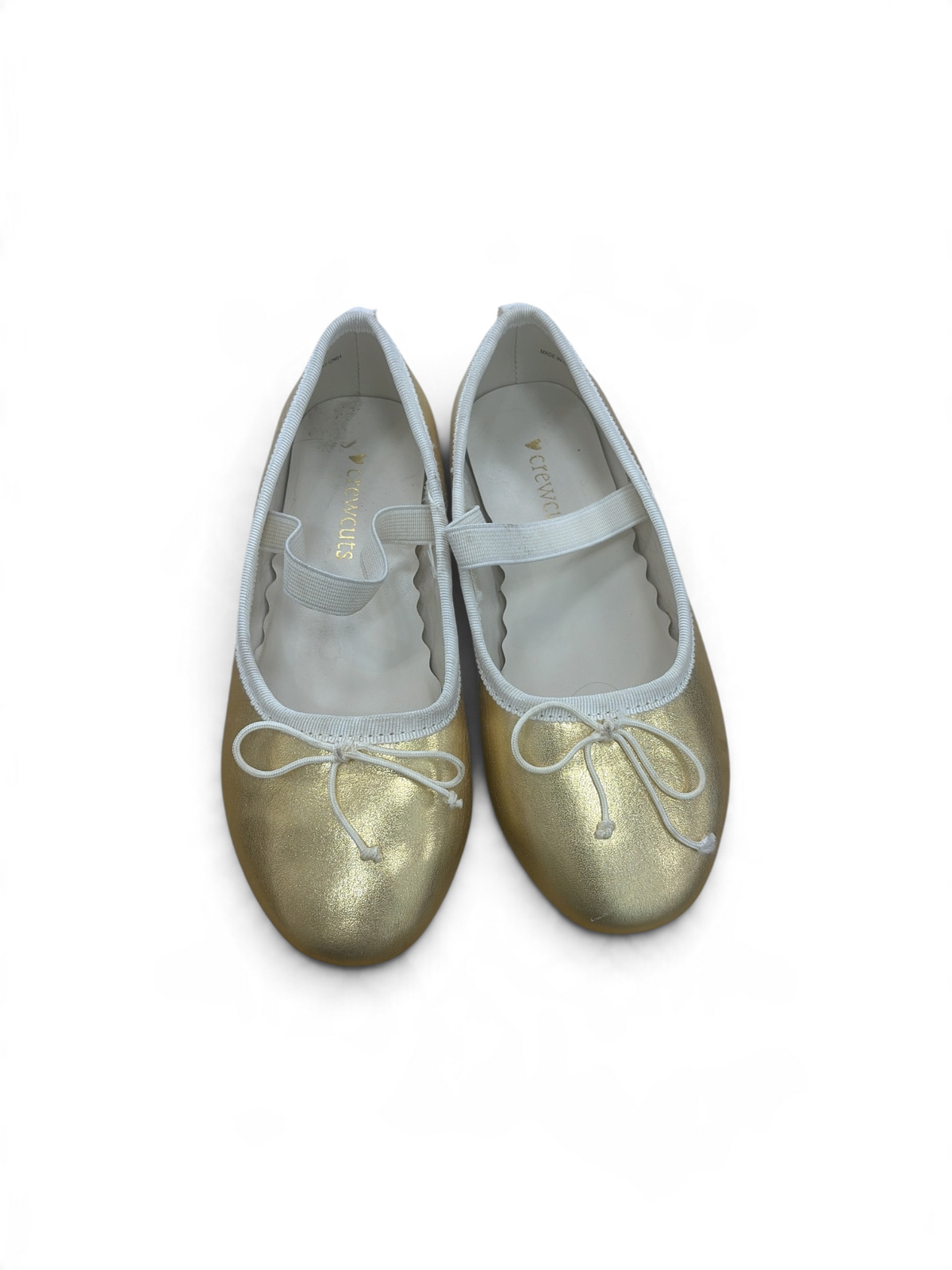 Gold Crewcuts Ballet Flats , 11c