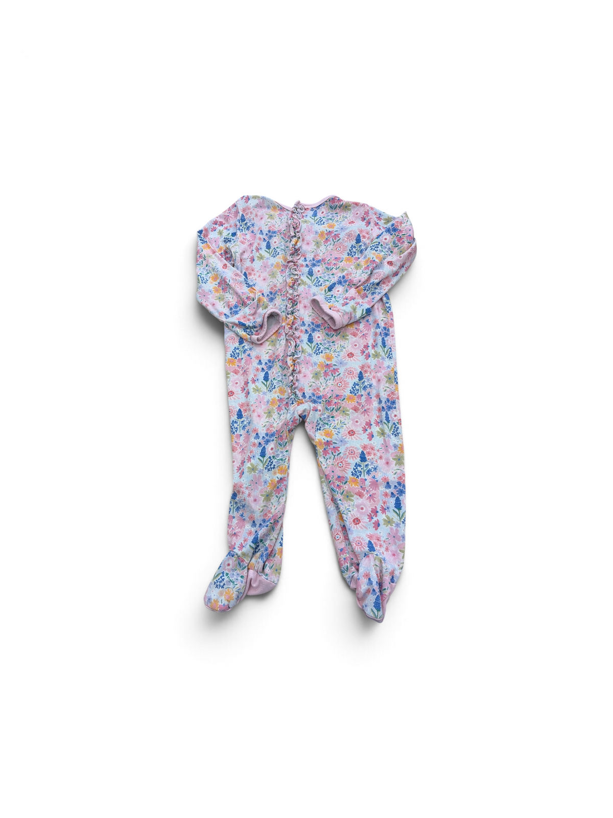 Pink Magentic Me Floral Footy, 3-6M