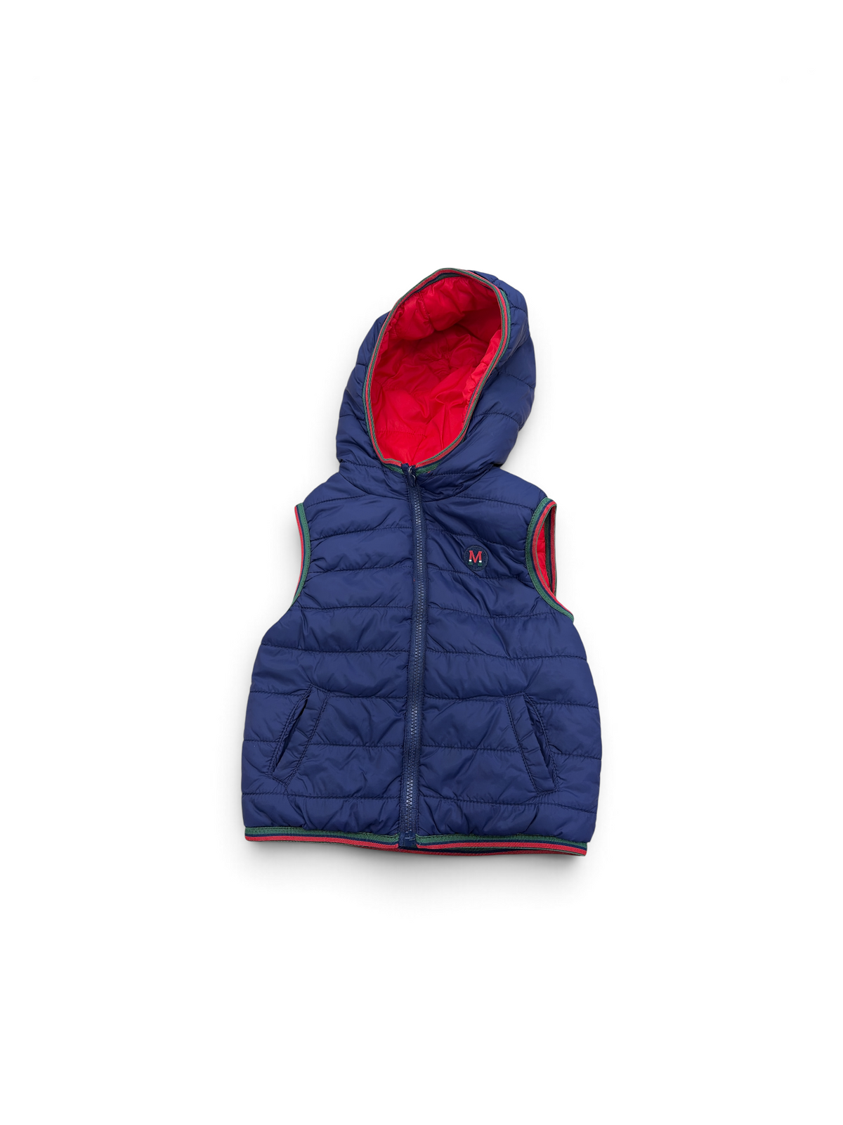 Navy/Red Mayoral Reversible Puffer Vest, 6M