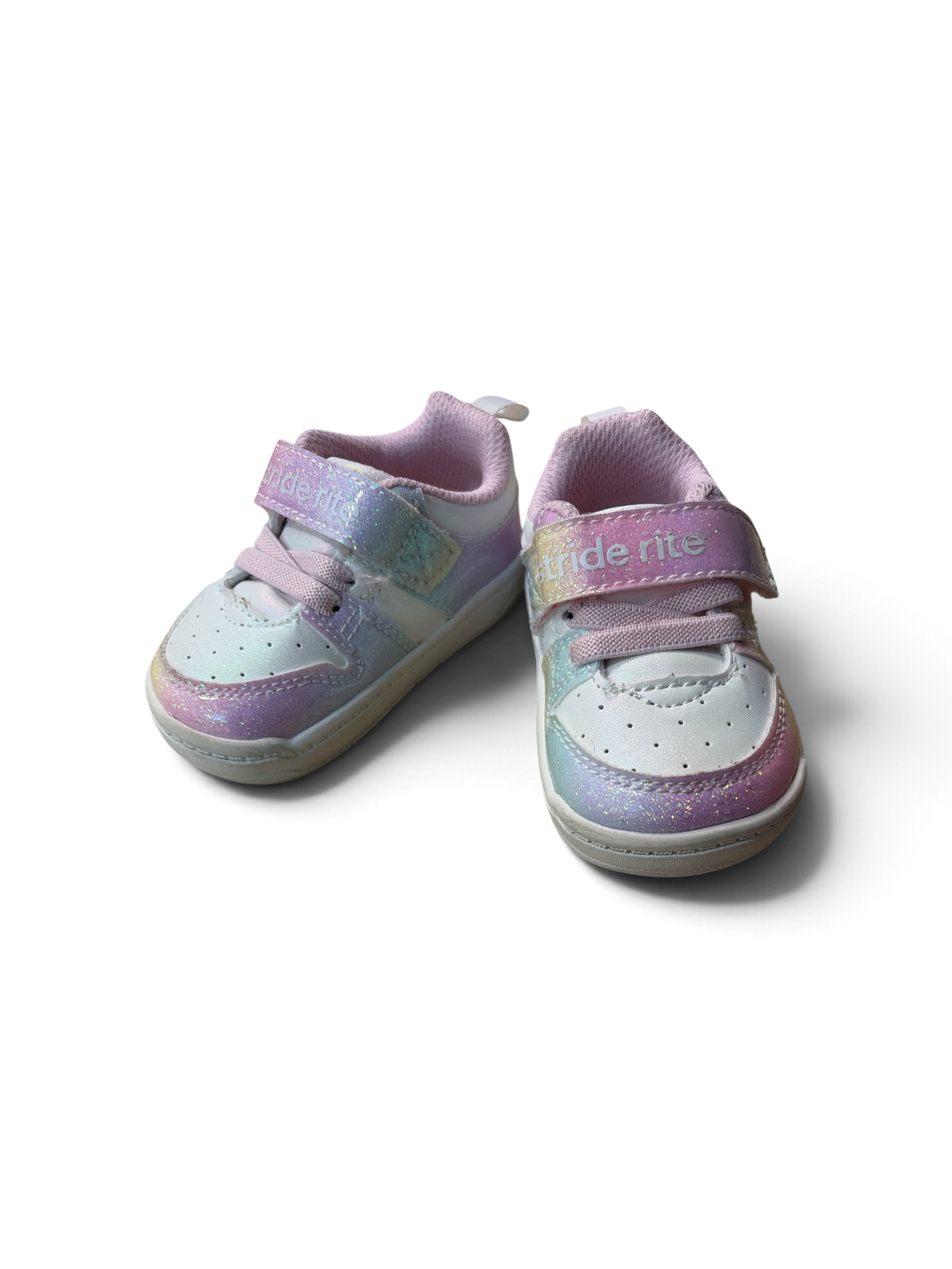 Pink/Rainbow Stride Rite Sneakers, 3c (Brand New)