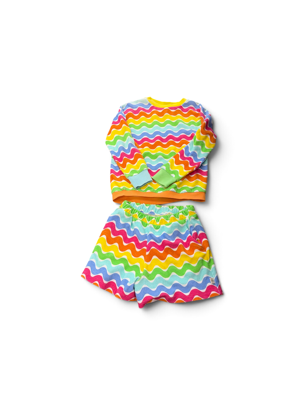 Rainbow Little Bird Terry Short Set, 6T (Brand New with Tags)