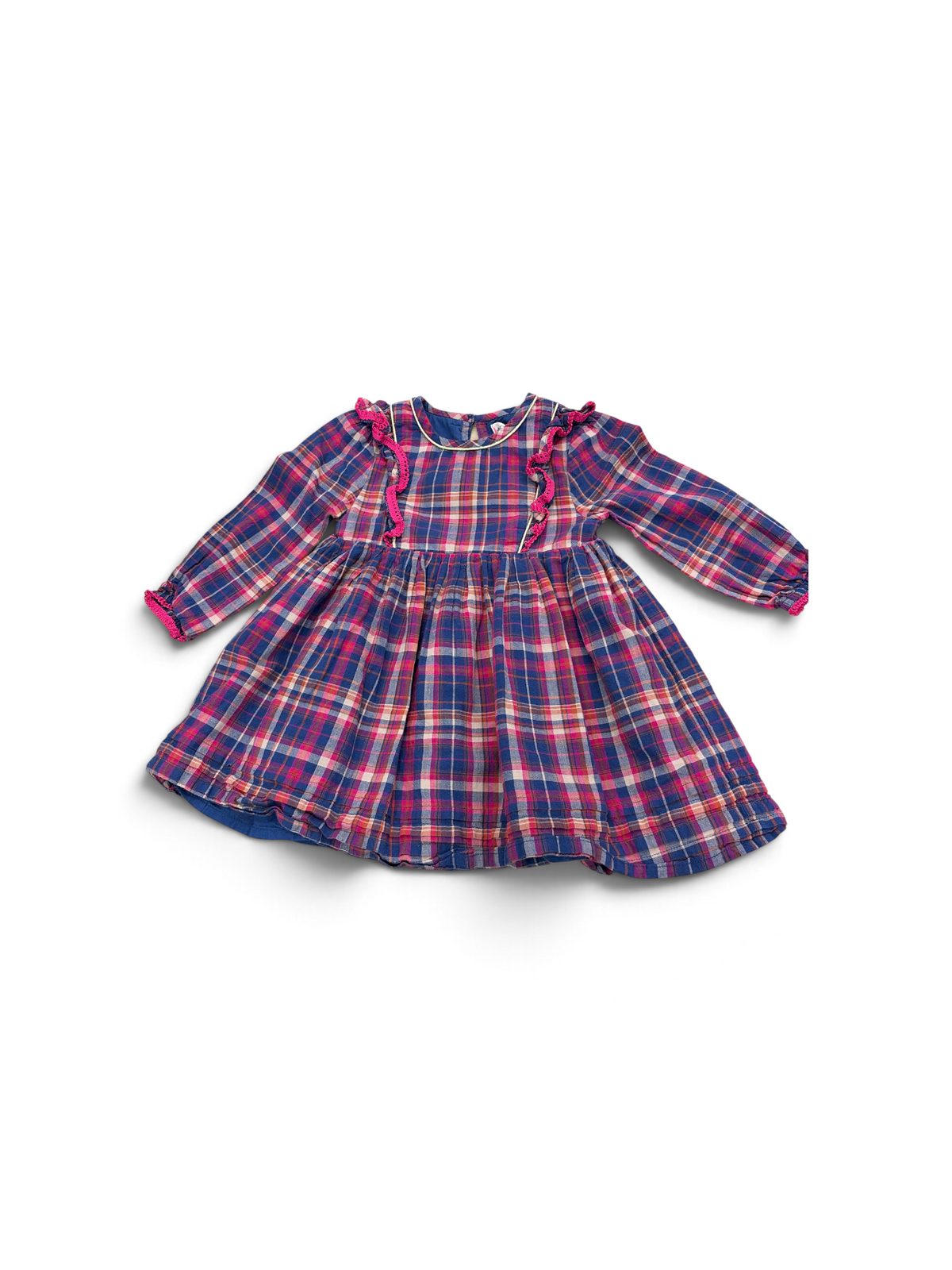 Pink/Blue EGG New York Plaid Dress, 2T