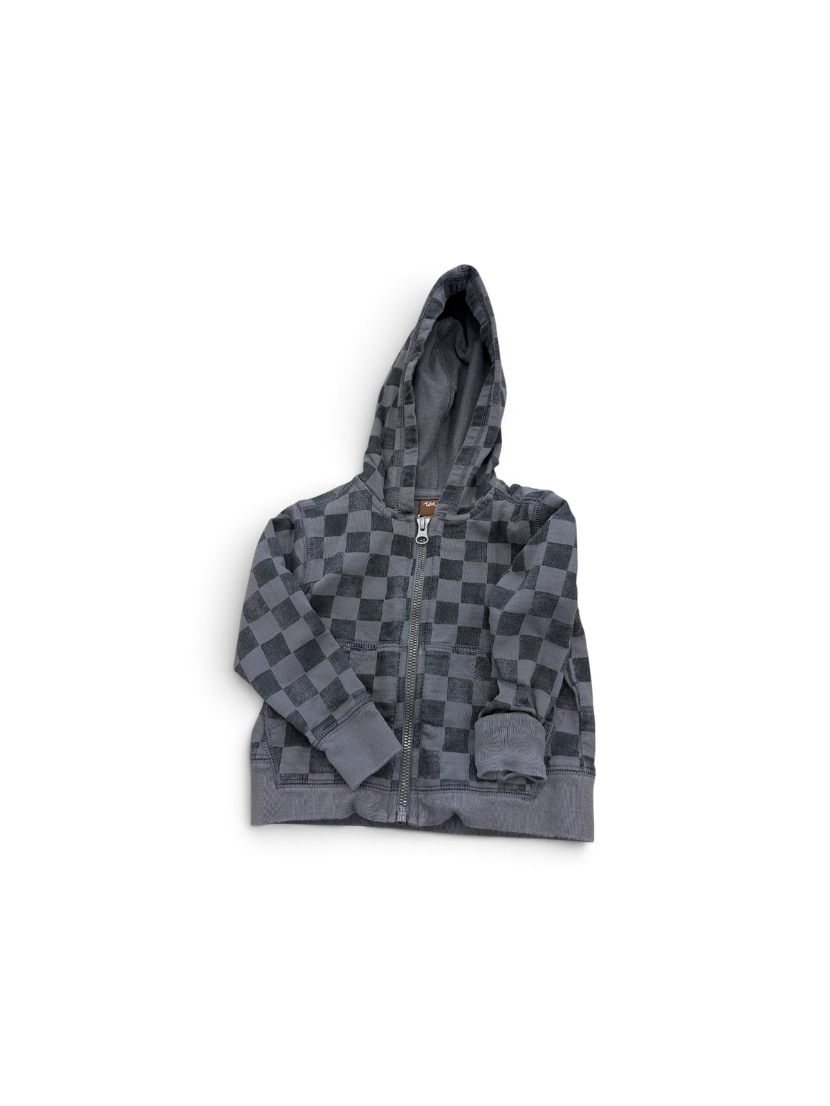 Gray Tea Collection Checker Hoodie, 9M