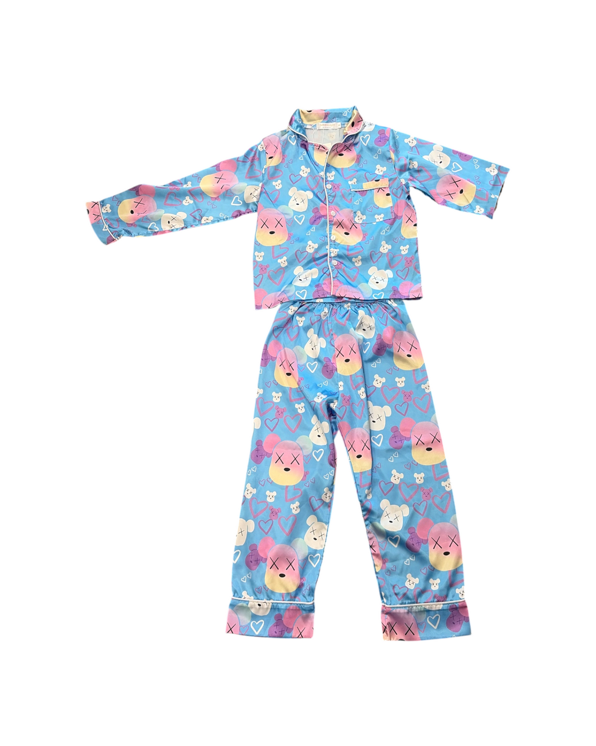Blue Tweenstyle Silk PJ Set , 8Y