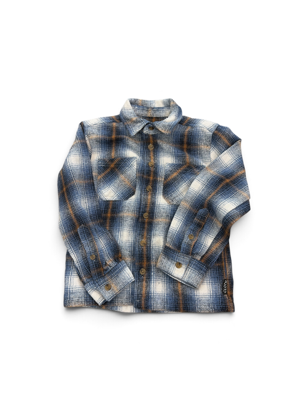 Brown/Blue Trademark Brooklyn Cloth Shacket, 8Y