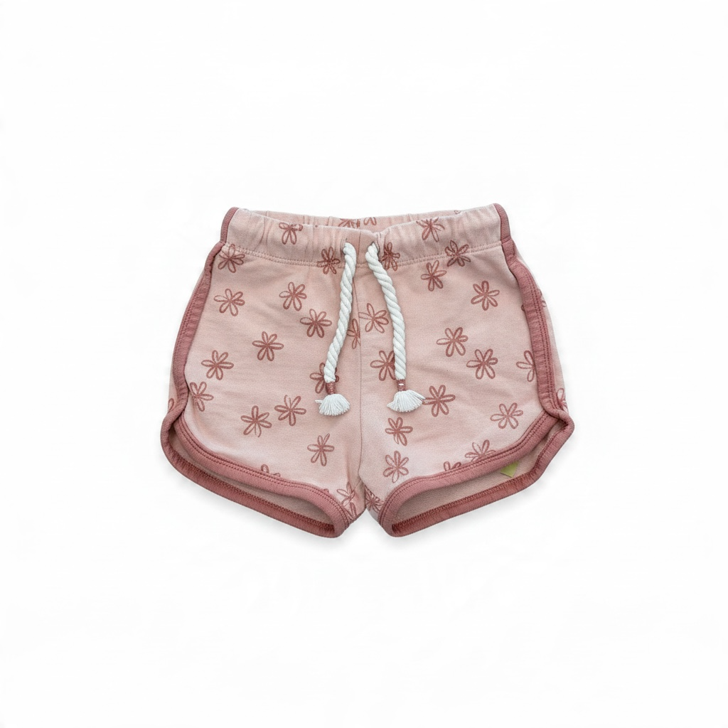 Peach Little Co. Floral Sweatshorts, 24M