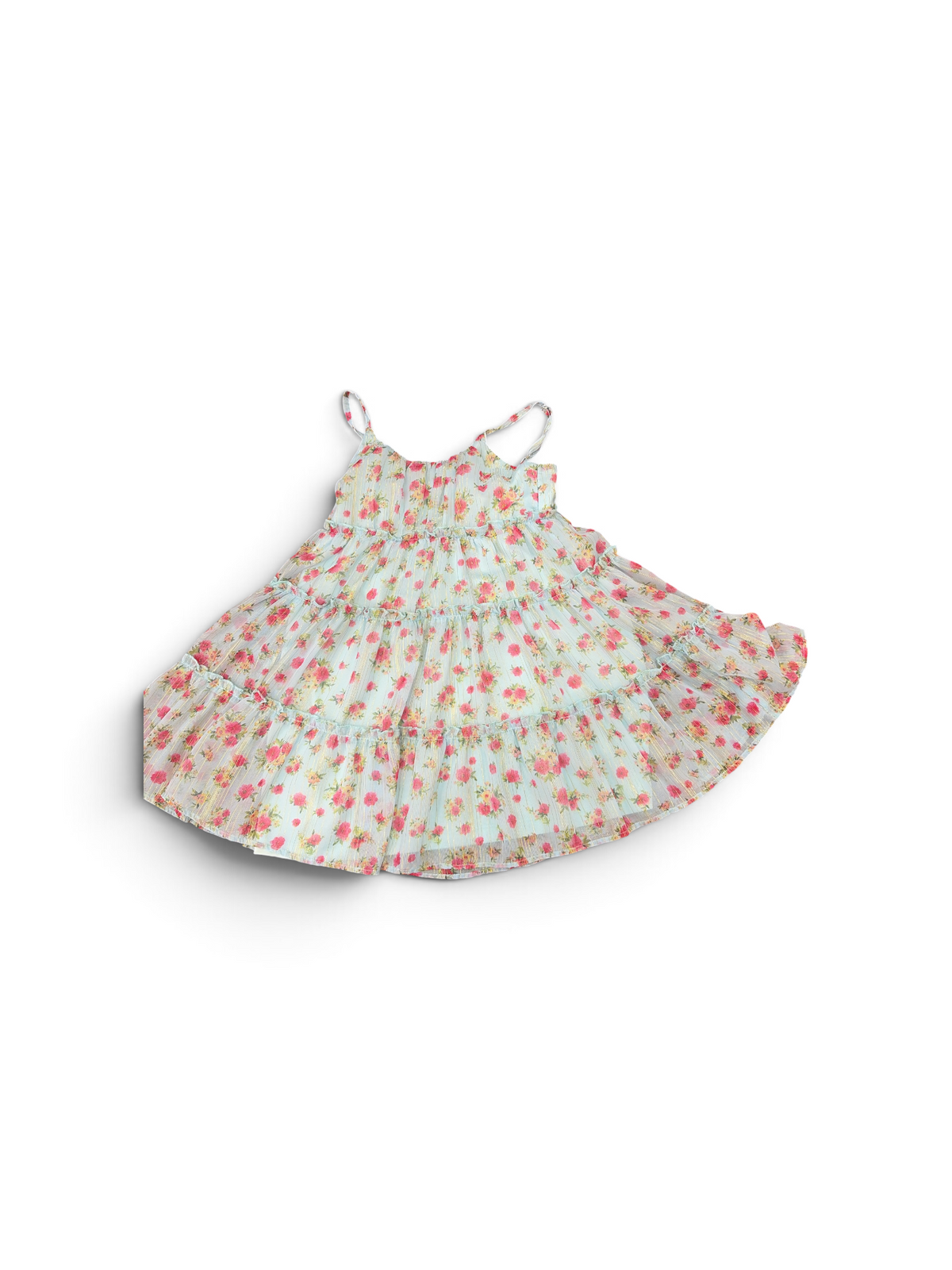 Blue Rare Editions Floral Dress, 7T