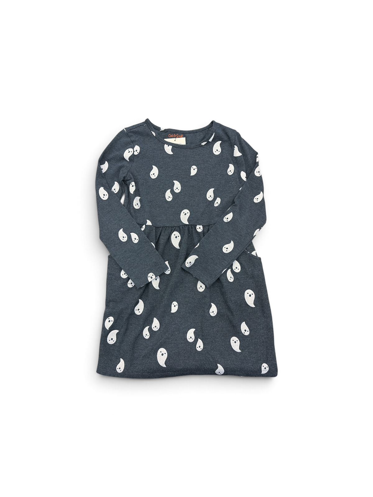 Gray Cat & Jack Ghost Dress, 8Y