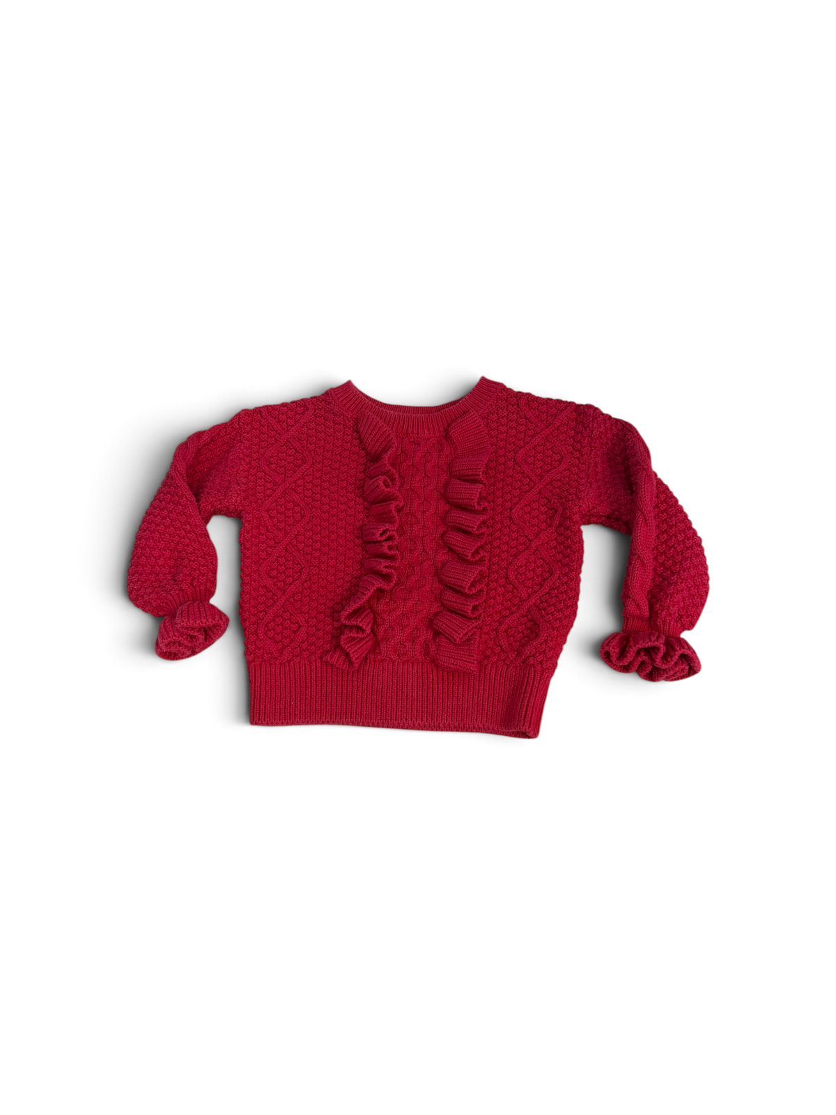 Red Baby Gap Ruffle Sweater, 2T