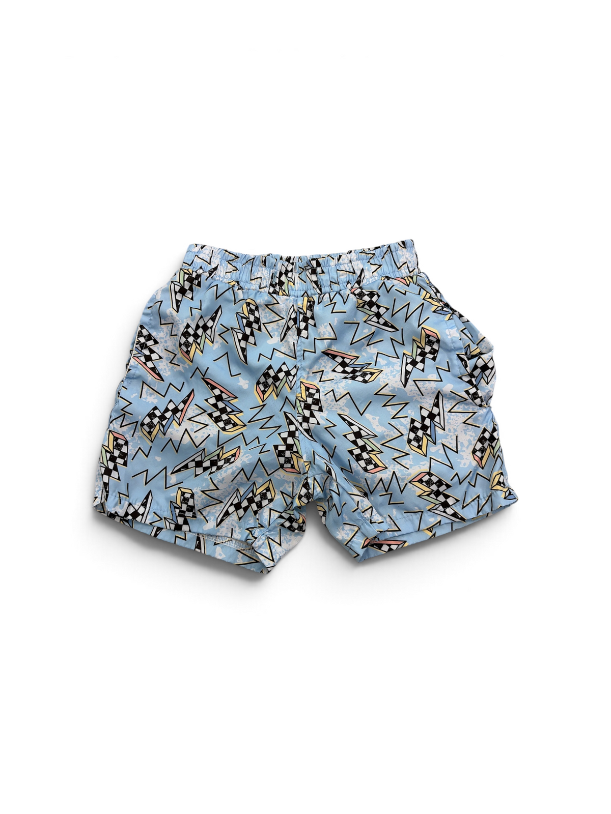 Blue Lola + The Boys` Lightning Swim Trunks, 2T