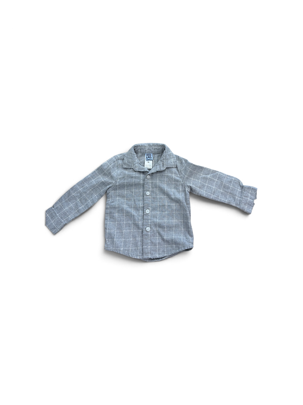 Gray Little Lad Flannel, 18M