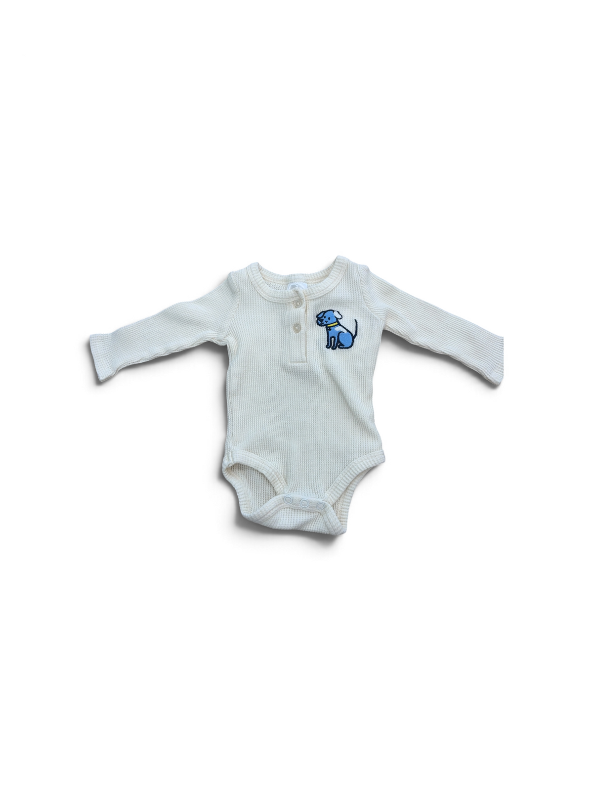 Cream Little Beginnings Dog Thermal Bodysuit, 3M