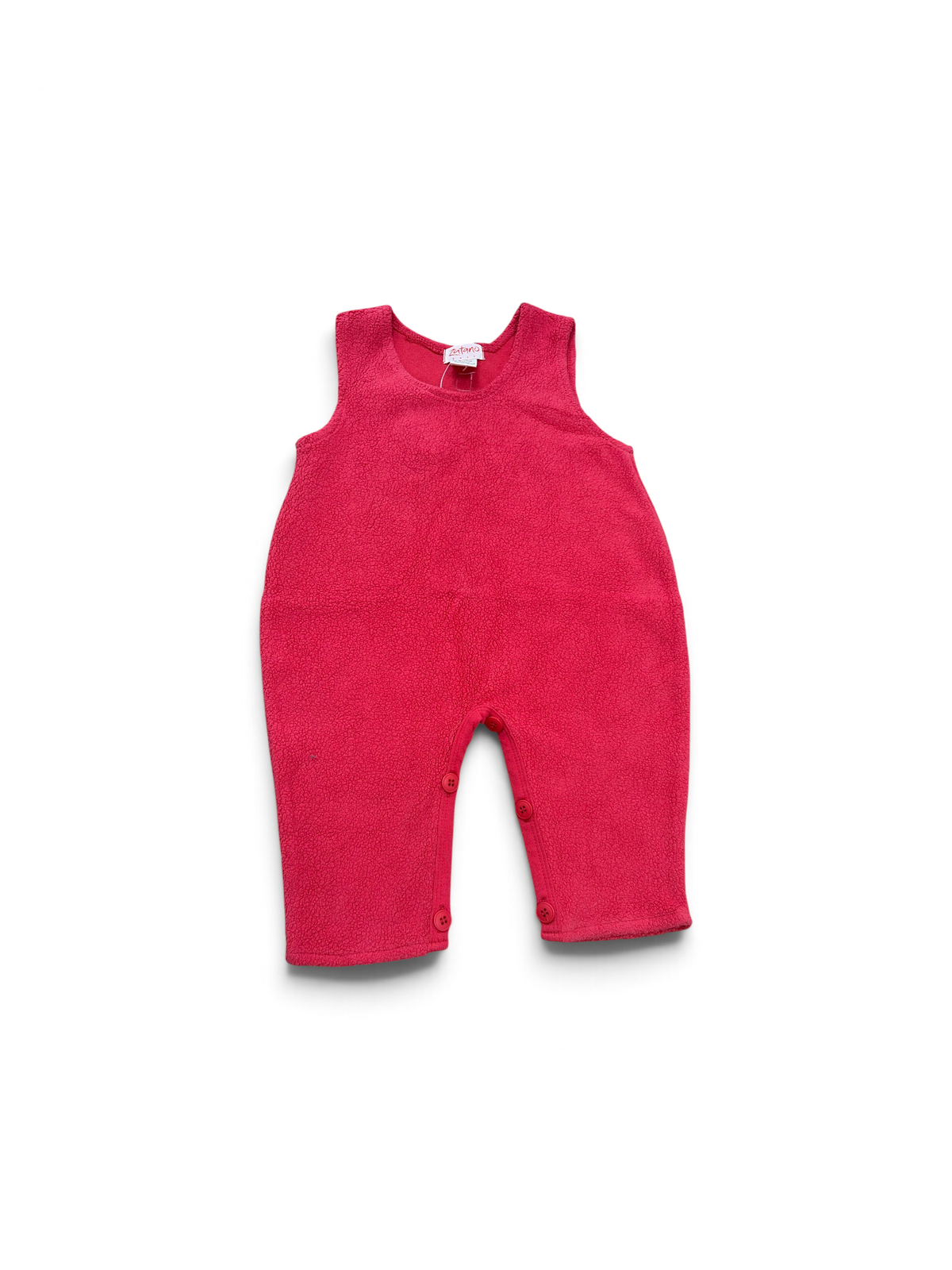 Red Zutano Baby Fleece Jumpsuit, 12-18M (Brand New with Tags)
