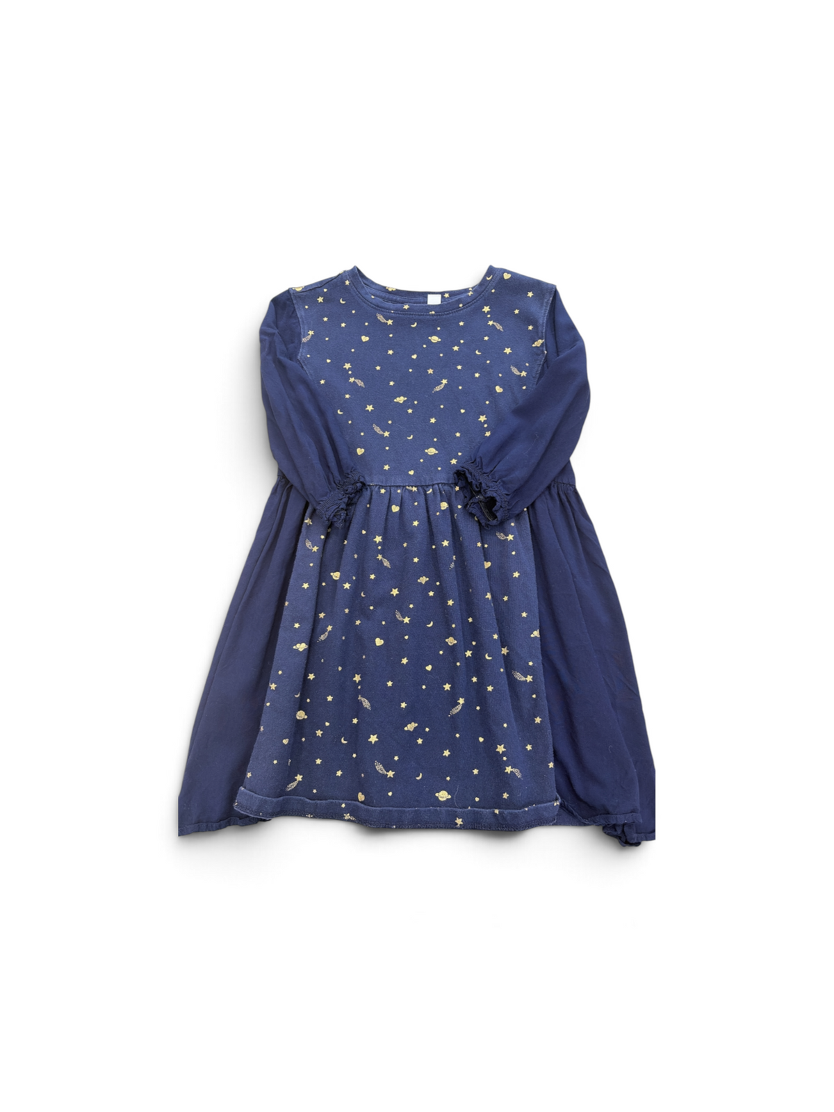 Navy/Gold Gap Kids Twirl Dress, 7Y