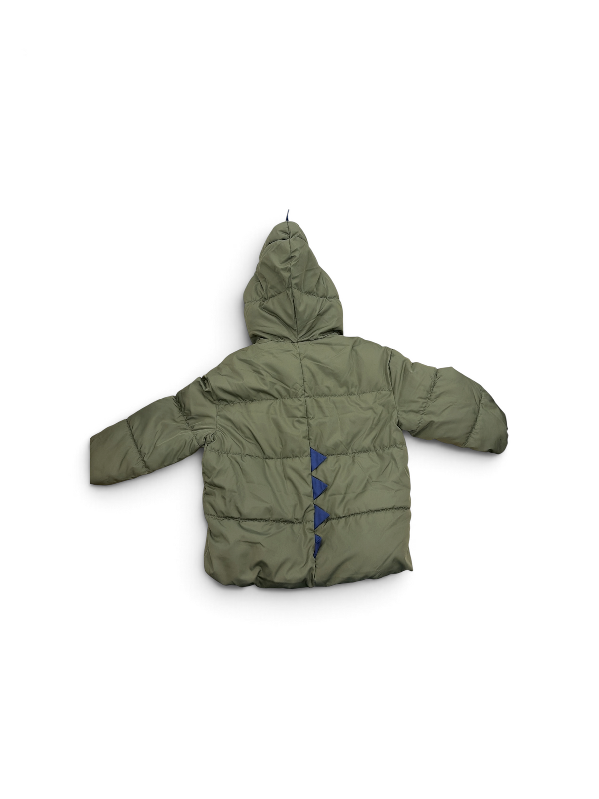 Olive/Navy Old Navy Dino Fleece-Lined Puffer, 4T