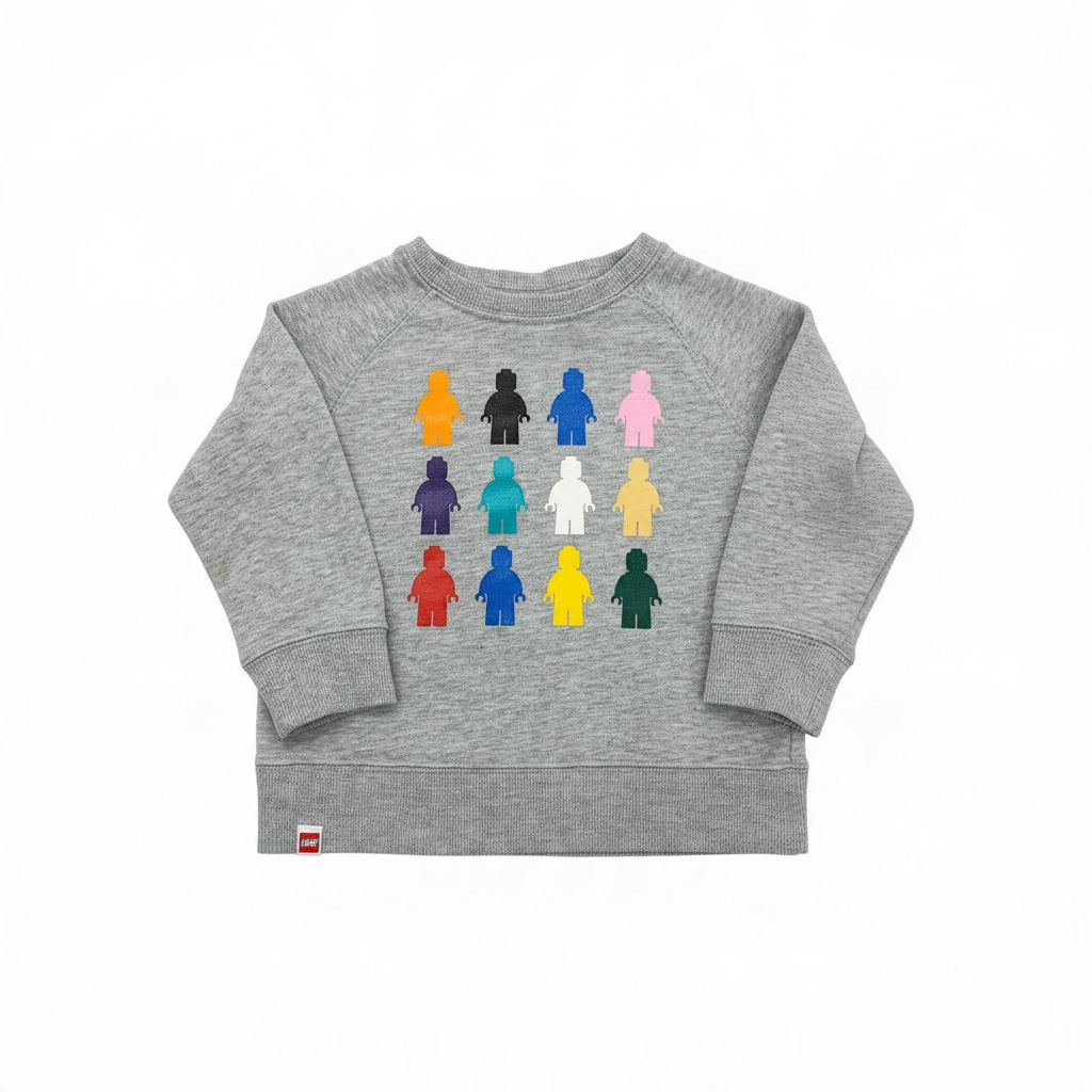 Gray Lego Mini Figure Sweatshirt, 3T