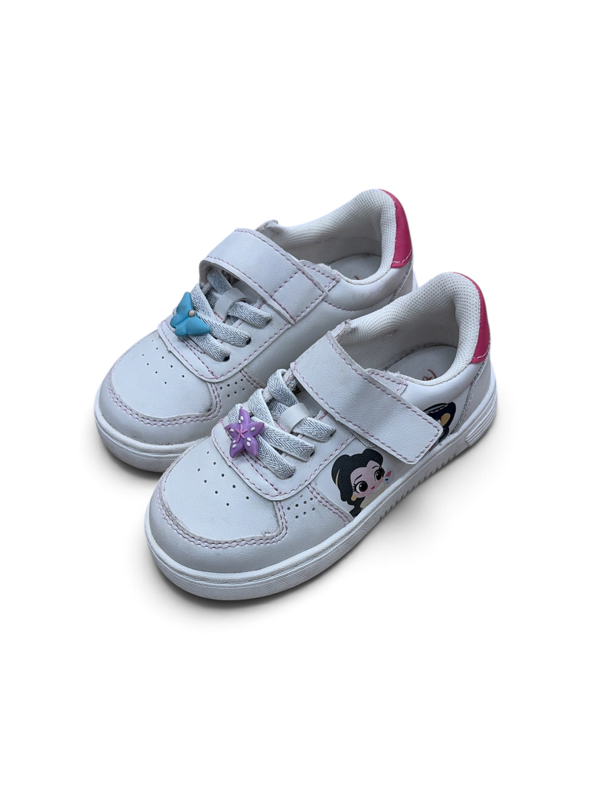 White/Pink Zara Disney Princess Sneakers, 9c
