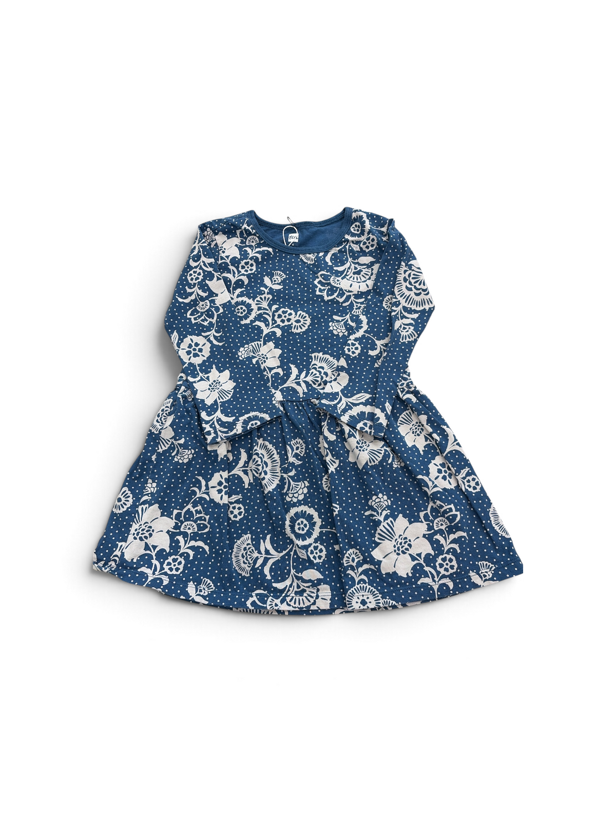 Blue Tea Collection Floral Twirl Dress , 4T