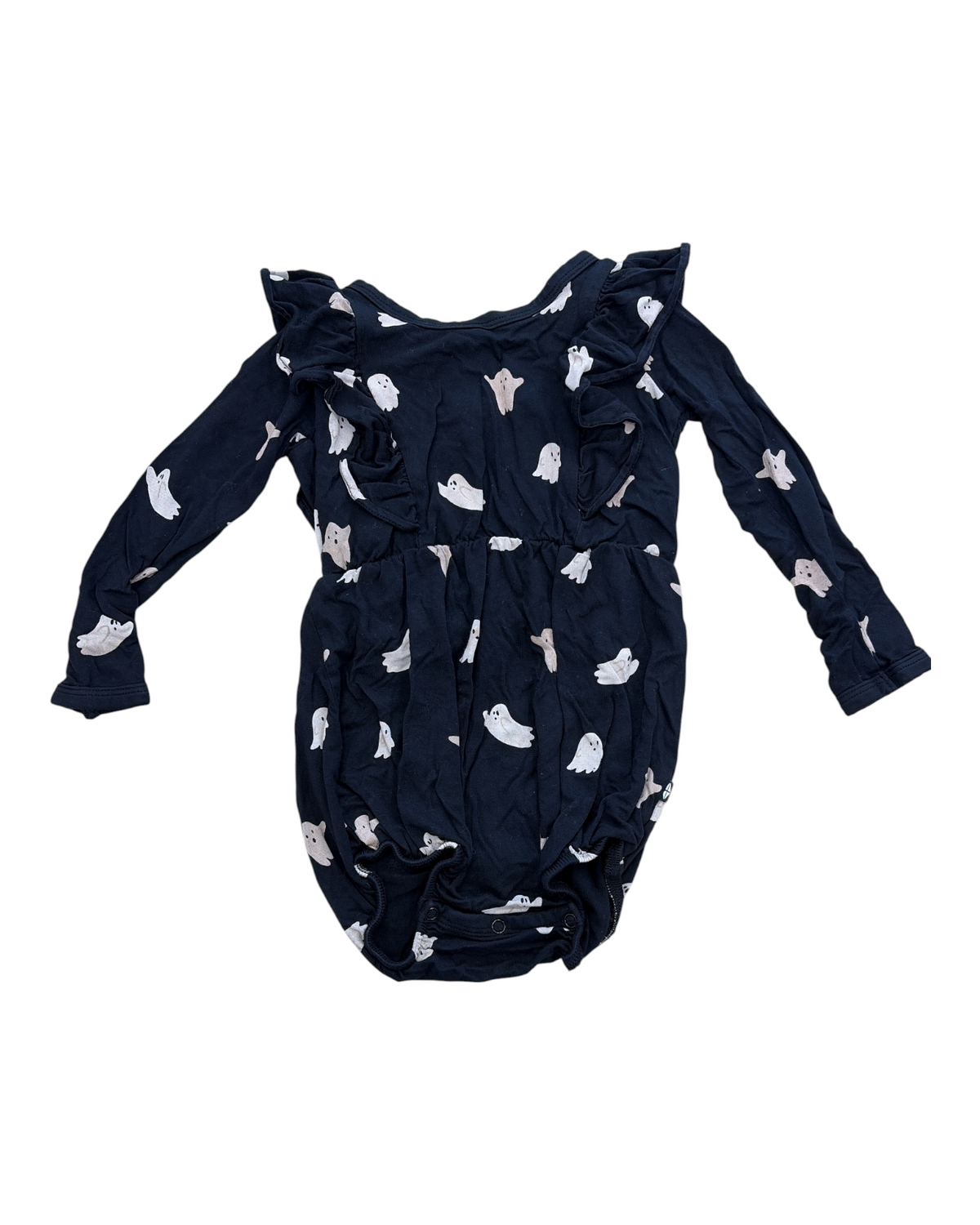 Black Kyte Baby Ghost Ruffle Bodysuit, 18-24M