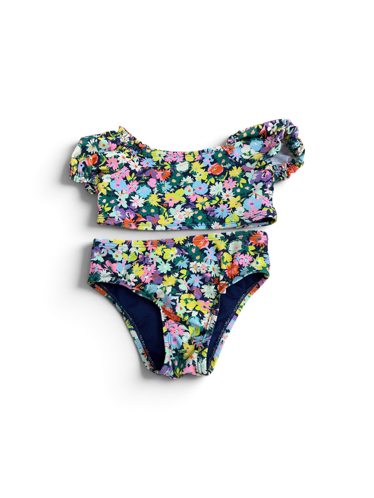 Multi  Baby Gap Puff Sleeve Bikini, 2T